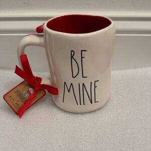 Rae Dunn Be Mine White Mug with Red Interior